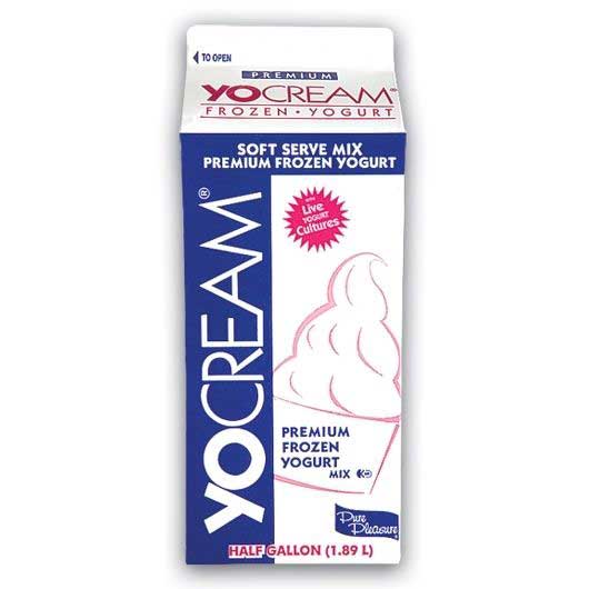 Yocream Premium Strawberry Shortcake Soft Serve Yogurt Mix, 64 Ounce -- 6 Per Case