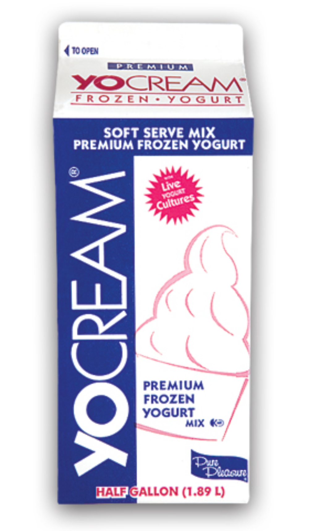 Dannon YoCream Lowfat French Vanilla Frozen Yogurt Case FoodServiceDirect