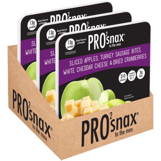 Pro2snax To The Max Sliced Apples Turkey Sausage Bites White Cheddar And Dried Cranberries, 6.75 Ounce -- 3 Per Case