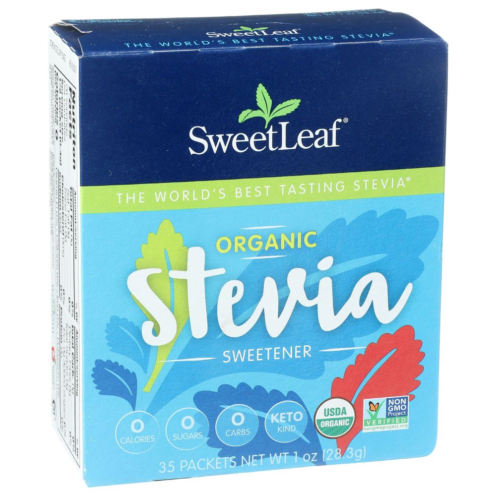 Sweetleaf Organic Stevia Powder Sweetener Pocket, 35 Count -- 6 Per Case
