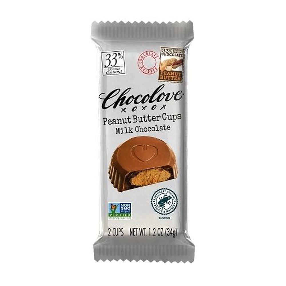 Chocolove Milk Chocolate Covered Peanut Butter Cups, 1.2 Ounce -- 120 Per Case