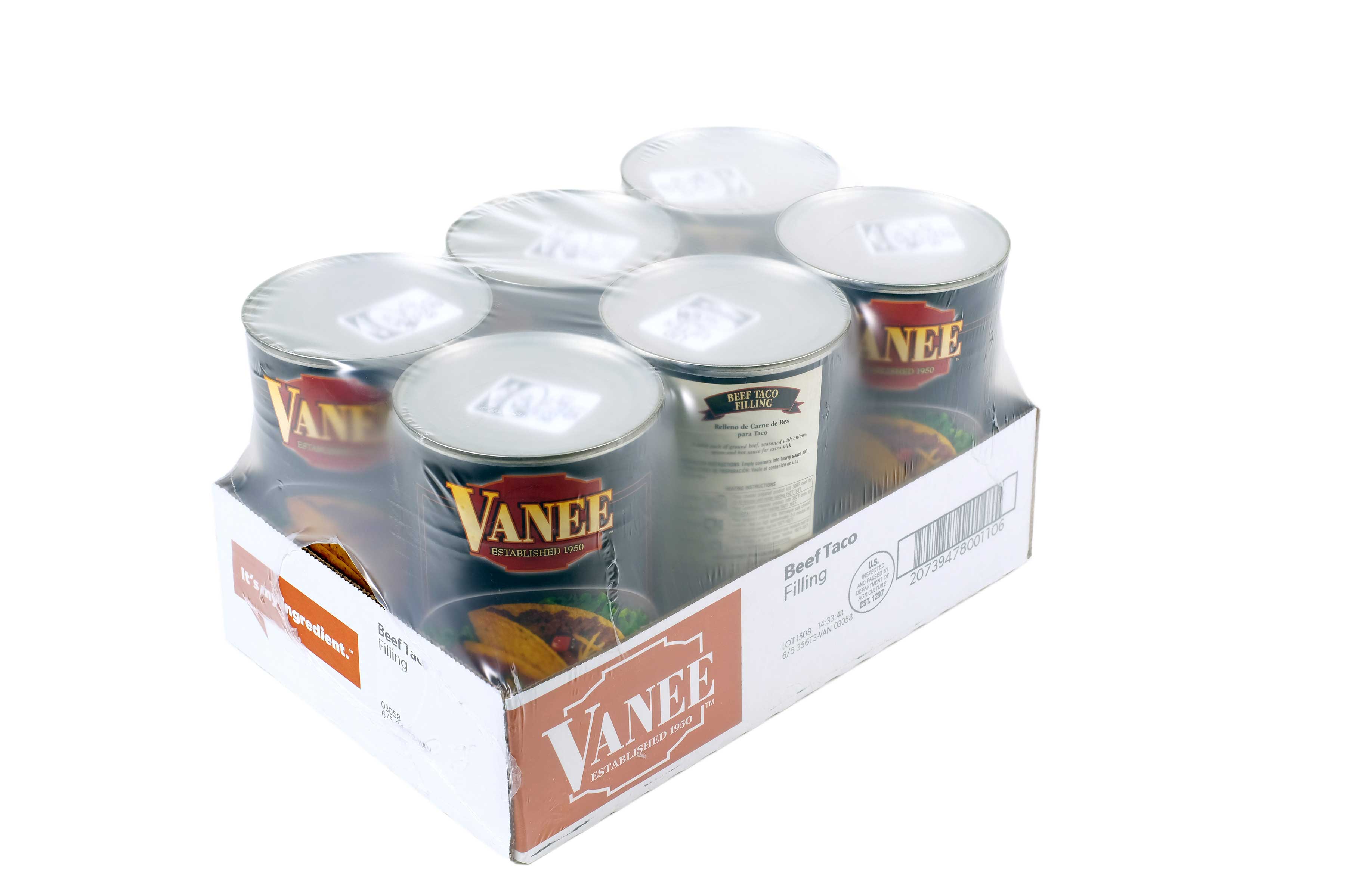 Vanee Ground Beef Taco Meat, 48 Ounce -- 6 Per Case