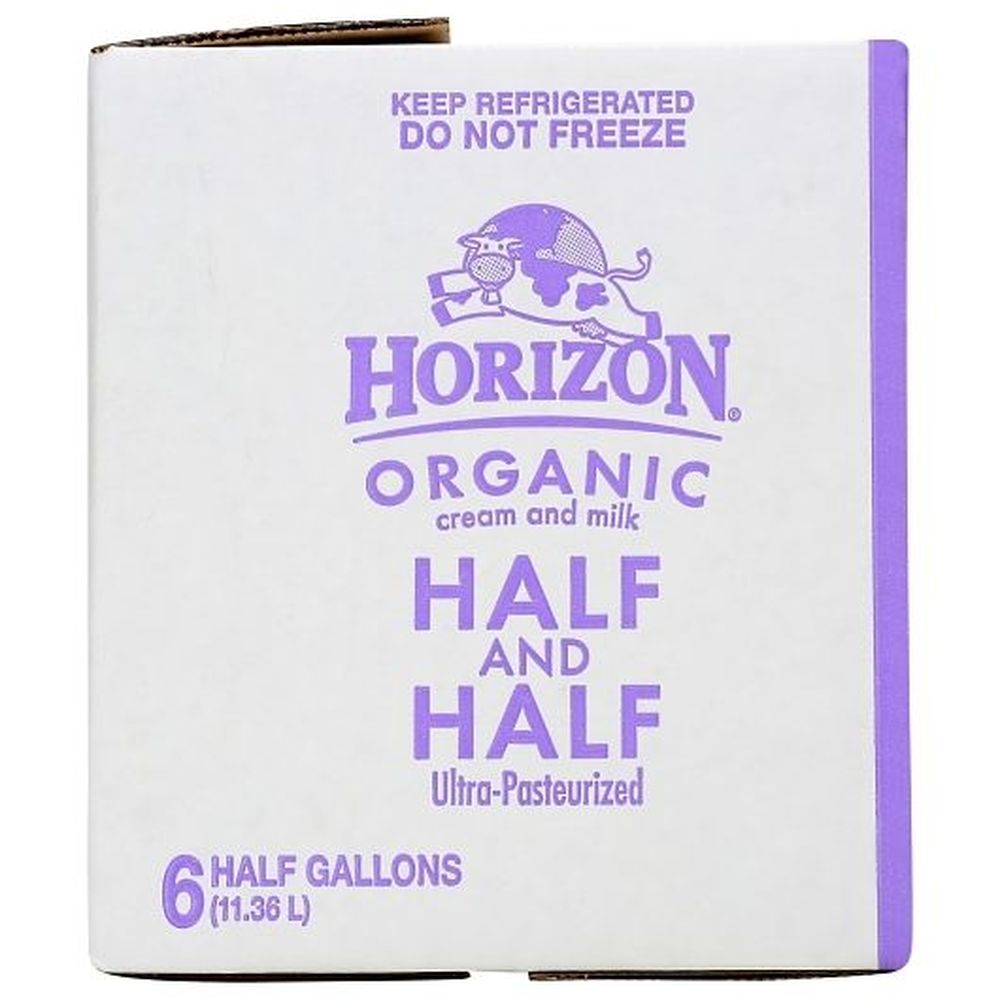 Horizon Organic Ultra Pasteurized Half And Half, 64 Ounce -- 6 Per Case