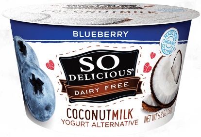 So Delicious Dairy Free Cultured Organic Coconut Blueberry Yogurt Alternative, 5.3 Ounce -- 12 Per Case