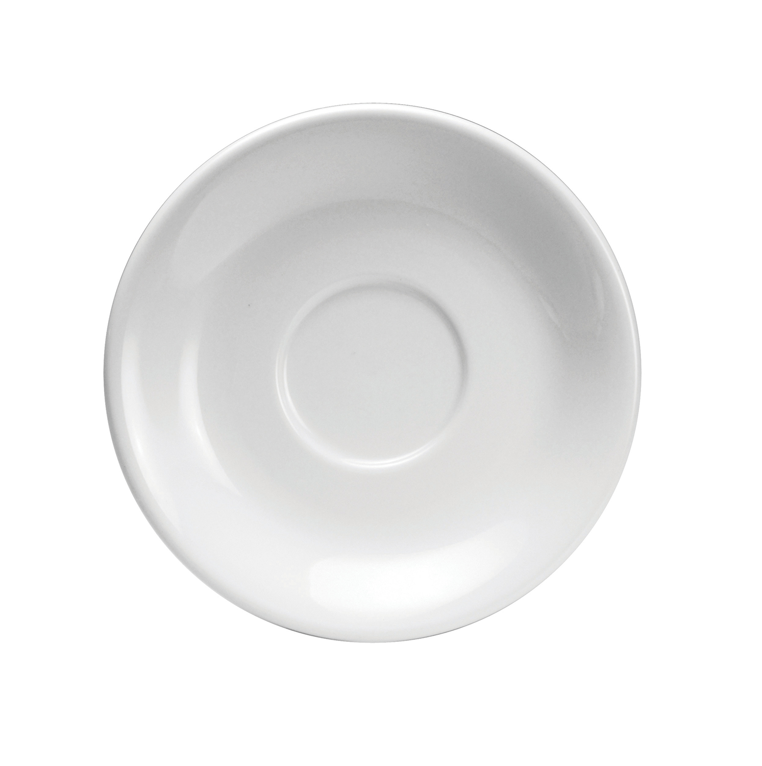 Oneida Buffalo Cream White Rolled Edge Undecorated Jumbo Saucer, 6 7/8 Inch -- 24 Per Case