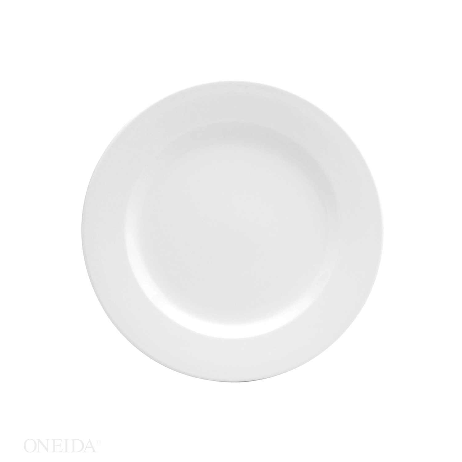 Oneida Buffalo Cream White Undecorated Rolled Edge Plate, 9 Inch -- 24 Per Case