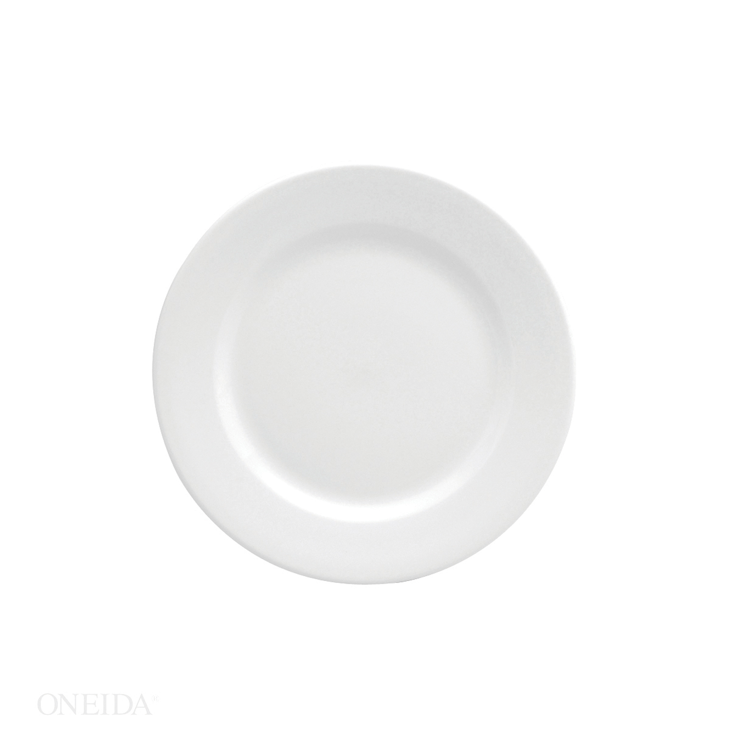 Oneida Buffalo Bright White Ware Rolled Edge Plate, 7 1/8 Inch -- 36 Per Case
