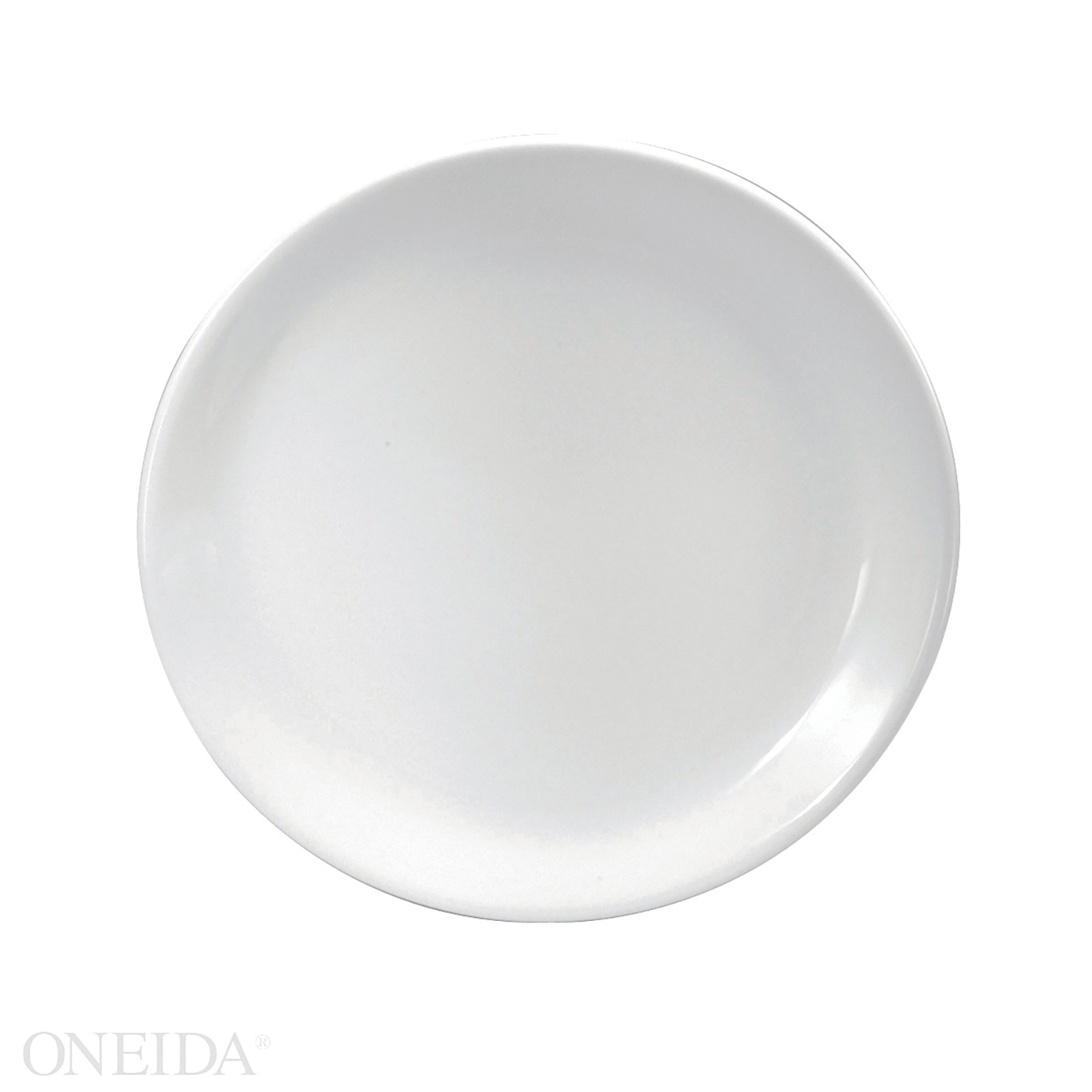 Oneida Buffalo Bright White Narrow Rim Undecorated Coupe Plate, 10.5 Inch -- 12 Per Case