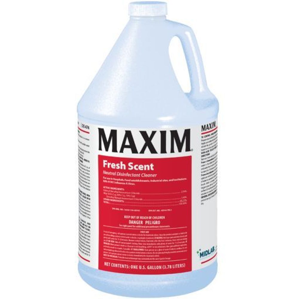 Maxim Ds474 Fresh Floral Scent Neutral Disinfectant Cleaner, 1 Gallon -- 4 Per Case