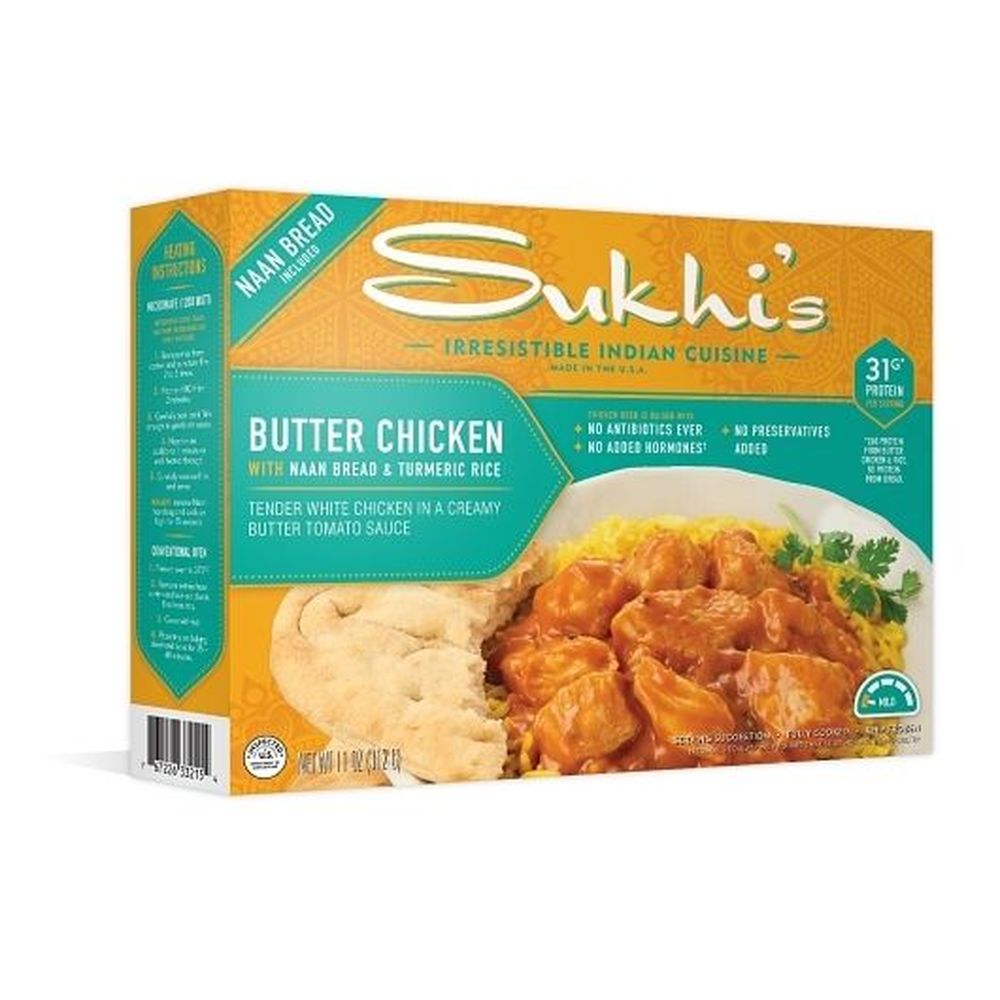 Sukhi Rice Sukhi's Butter Chicken with Naan and Turmeric Rice, 11 Ounce -- 6 per case