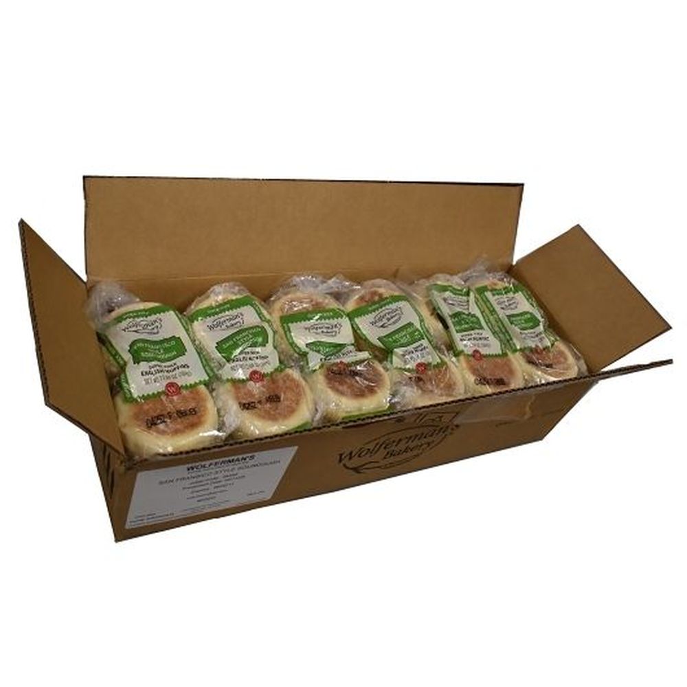 Wolferman's Super Thick Sourdough English Muffin, 4 Count -- 12 Per Case