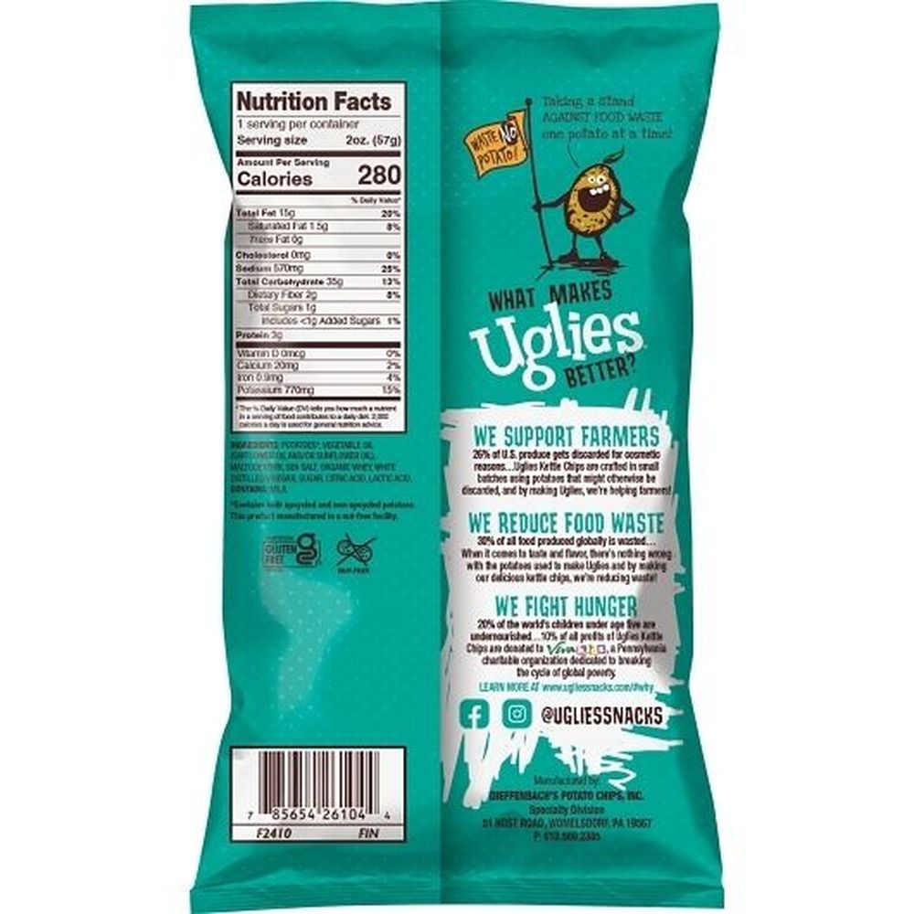 Uglies Salt And Vinegar Kettle Chips, 2 Ounce -- 24 Per Case