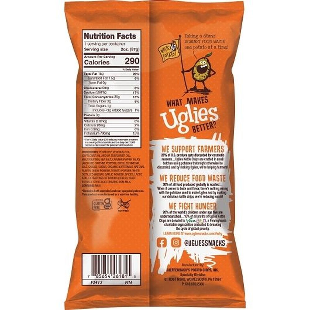 Uglies Buffalo Ranch Kettle Chips, 2 Ounce -- 24 Per Case