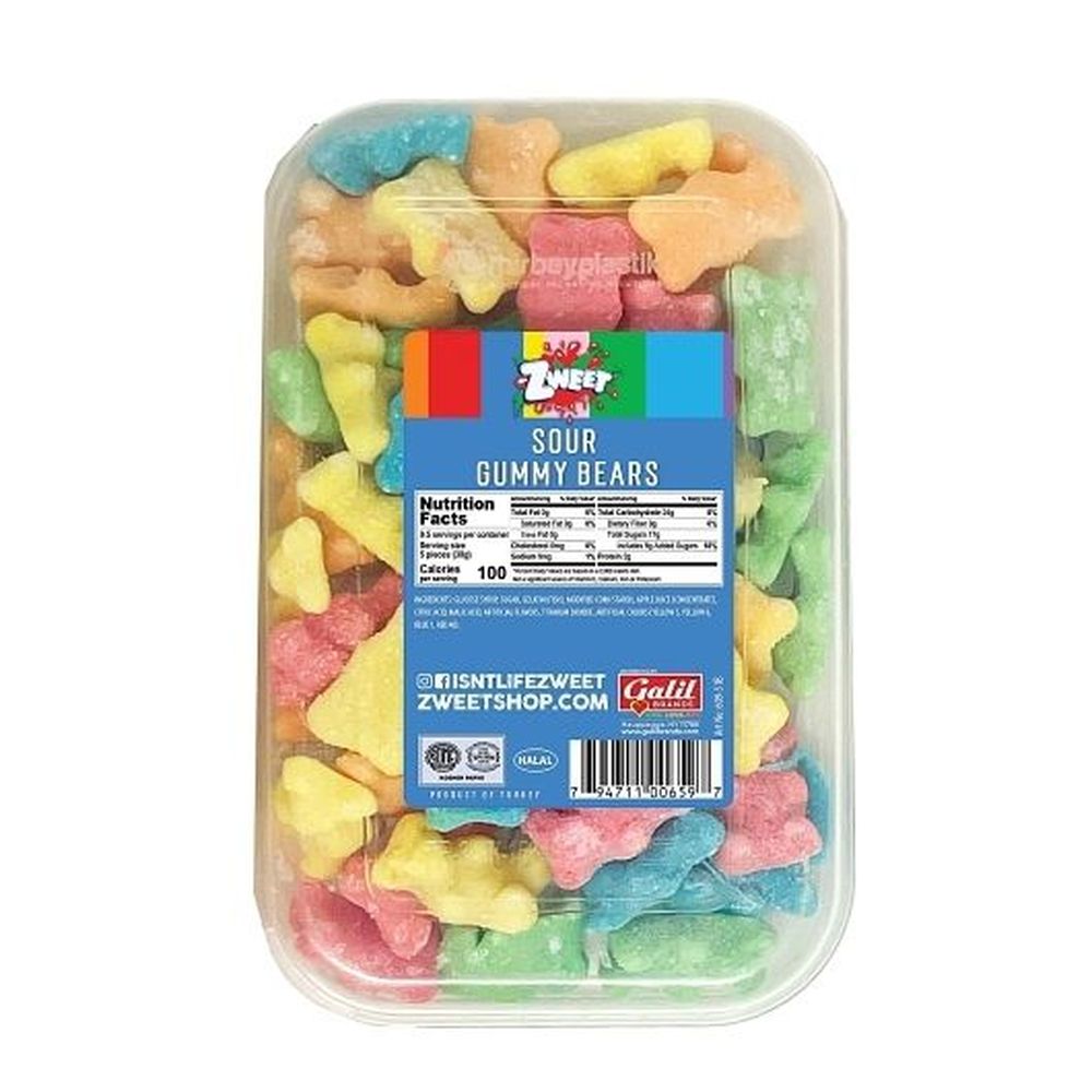 Zweet Sour Gummy Bears, 10 Ounce -- 24 Per Case