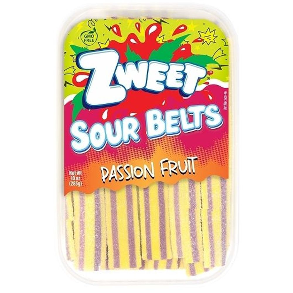 Zweet Passion Fruit Sour Belts, 10 Ounce -- 24 Per Case