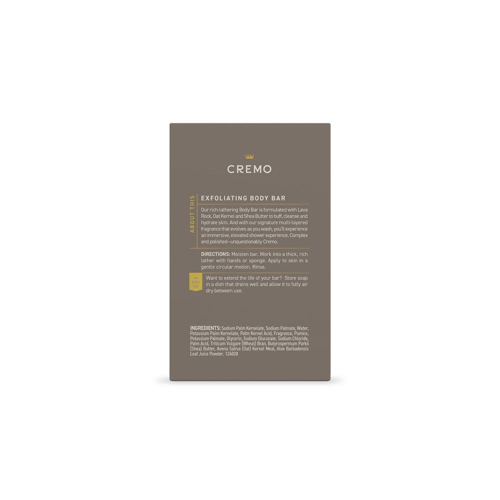 Cremo Vintage Suede Exfoliating Body Bar, 5 Ounce -- 12 Per Case