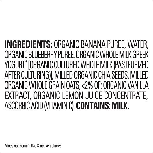 Happy Tot Organic Super Morning Bananas Blueberries Yogurt And Oats Plus Super Chia For Stage 4 Toddlers, 4 Ounce -- 16 Per Case