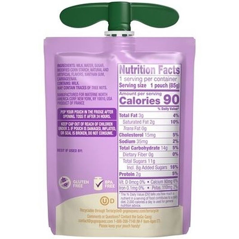 Gogo Squeez 3 Ounce Sweet Indulgence Vanilla Pudding, 10 Count -- 6 Per Case