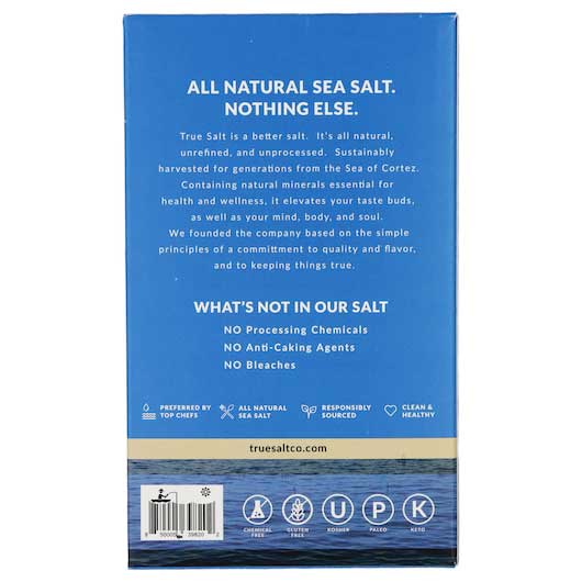 True Salt Kosher Grain Sea Salt Box, 3 Pound -- 12 Per Case