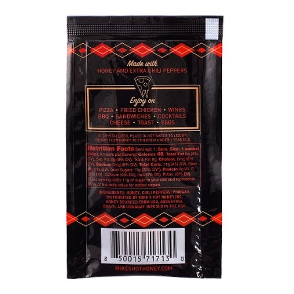 Mike's Hot Honey Extra Hot Squeeze Pack -- 100 Per Case