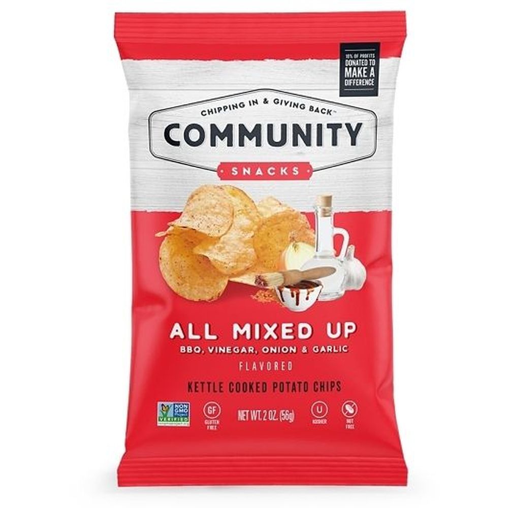 Community Snacks All Mixed Up Kettle Cooked Potato Chips, 2 Ounce -- 25 per case