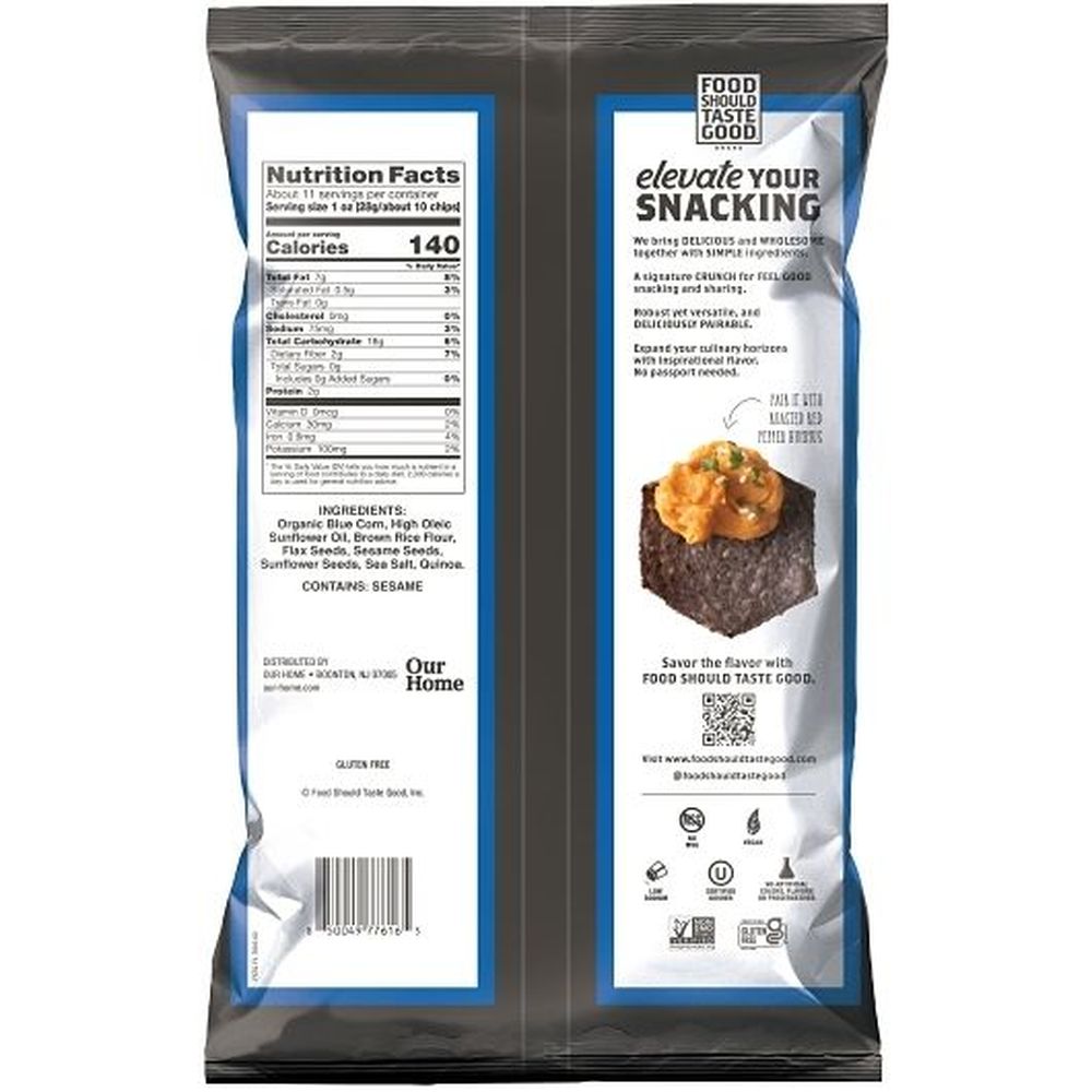 Food Should Taste Good Blue Corn Tortilla Chips, 11 Ounce -- 12 Per Case