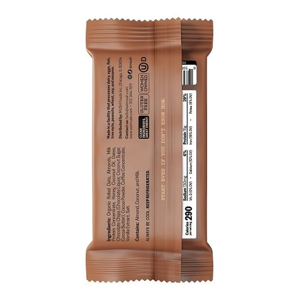 Mush Double Chocolate Chip Protein Bar, 2.5 Ounce -- 16 Per Case