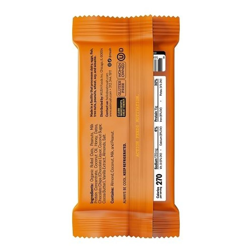 Mush Peanut Butter Chocolate Chip Protein Bar, 2.3 Ounce -- 16 Per Case
