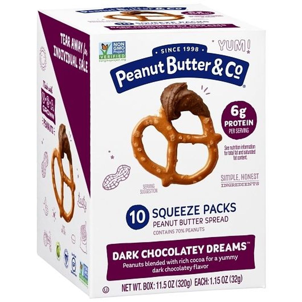 Peanut Butter And Co Dark Chocolatey Dreams Peanut Butter Spread, 1.15 Ounce -- 60 Per Case
