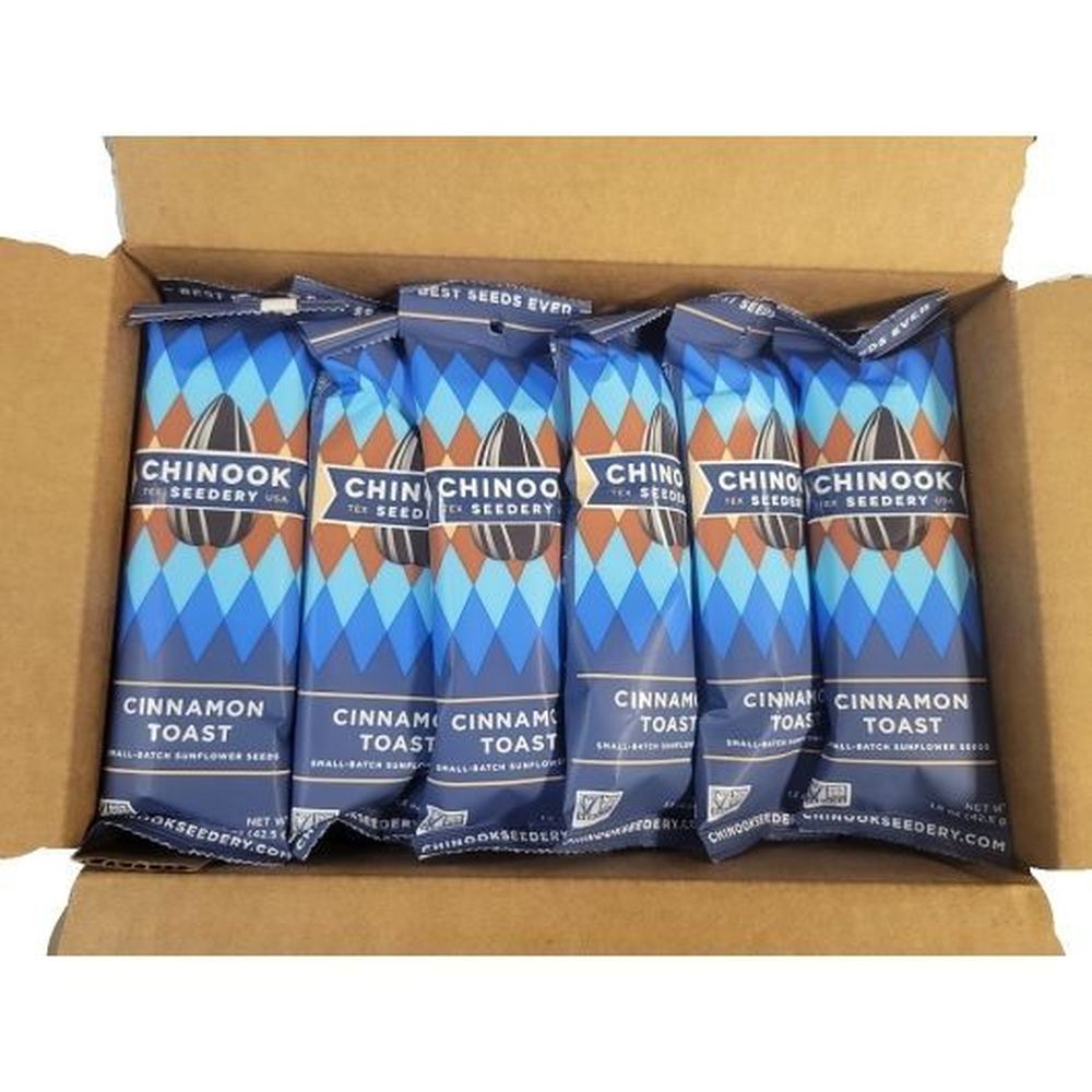 Chinook Seedery Cinnamon Toast Sunflower Seeds, 1.5 Ounce -- 36 Per Case