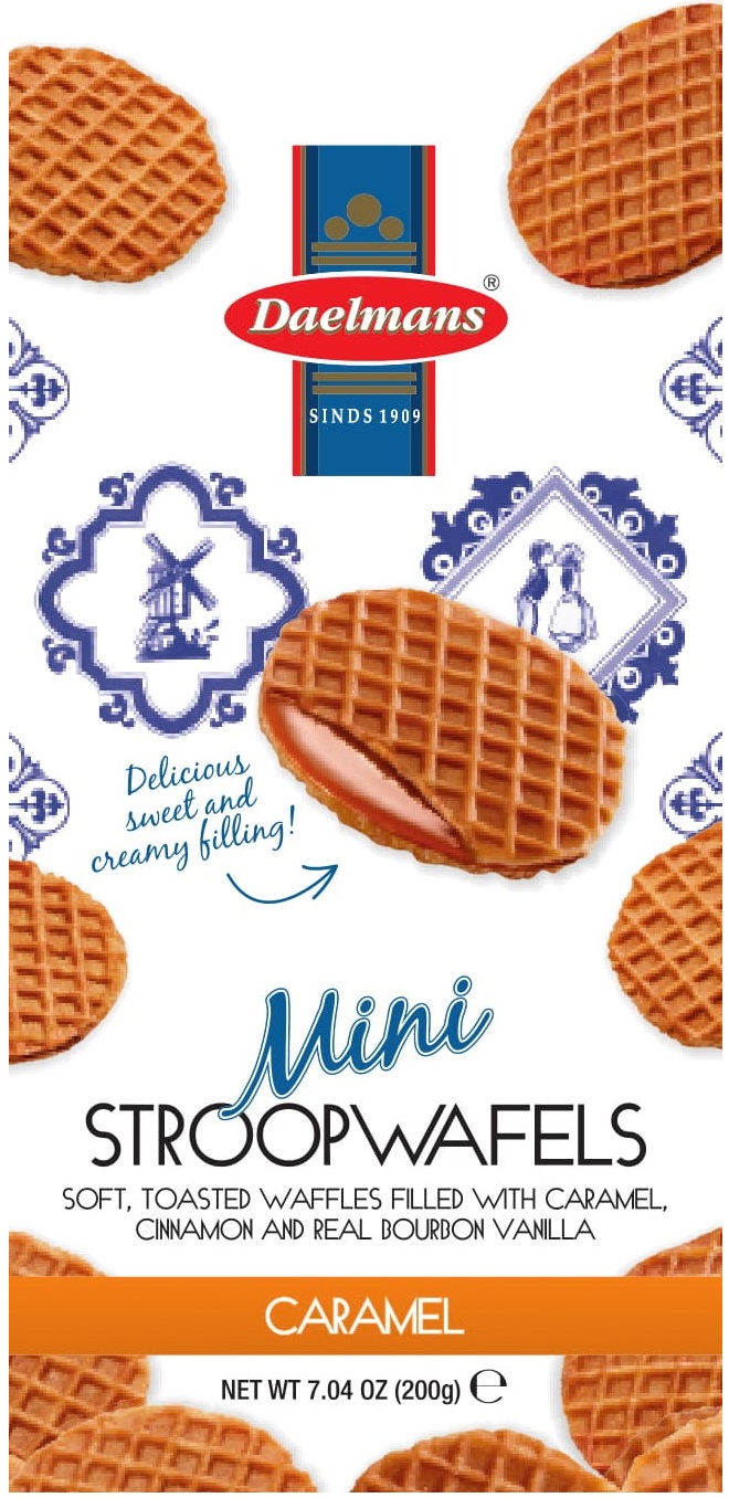 Daelmans Caramel Filled Minis Wafel, Countertop Display, 7.04 Ounce -- 12 Per Case