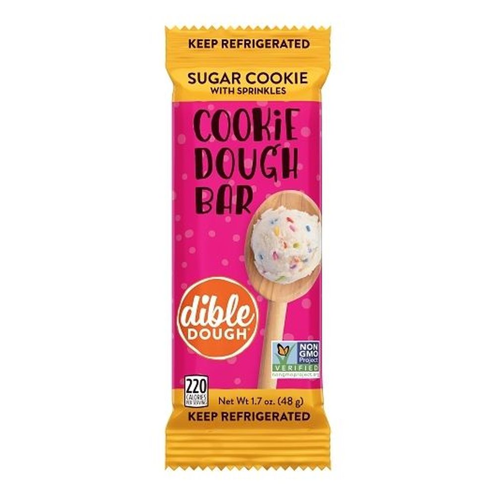 Dible Dough Full Size Sugar Cookie Dough Bar, 1.7 Ounce -- 20 Per Case