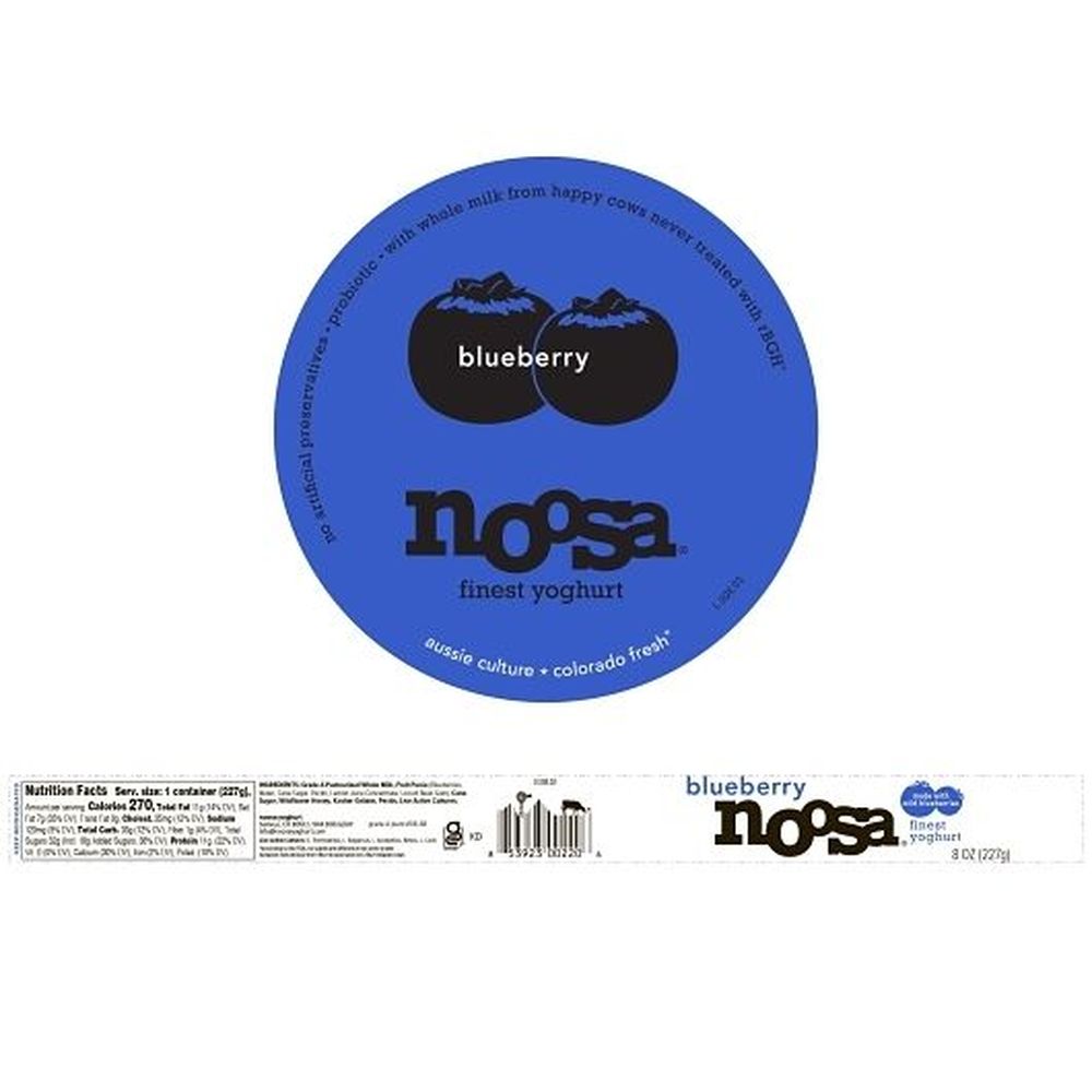 Noosa Blueberry Yoghurt, 8 Ounce -- 8 Per Case