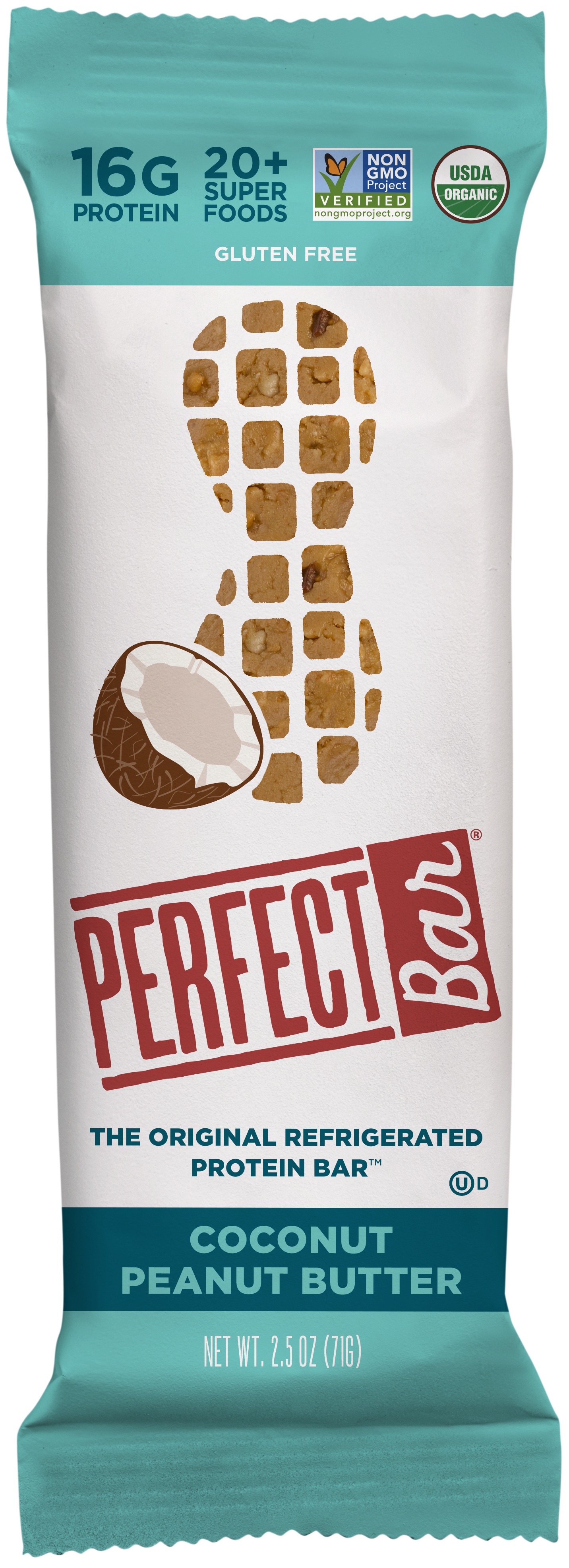 Perfect Coconut Peanut Butter Bar, 2.5 Ounce -- 16 Per Case