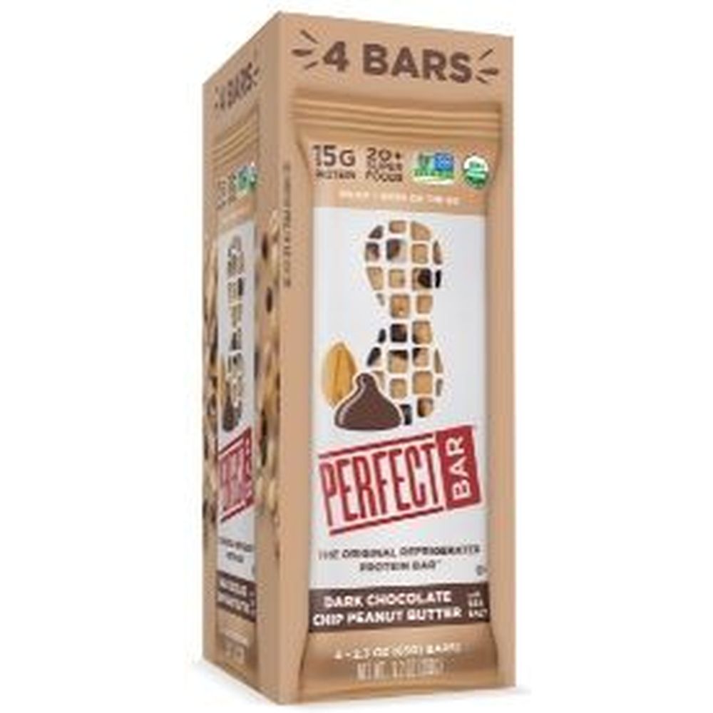 Perfect Bar Dark Chocolate Chip Peanut Butter Bar, 9.2 Ounce -- 4 Per Case