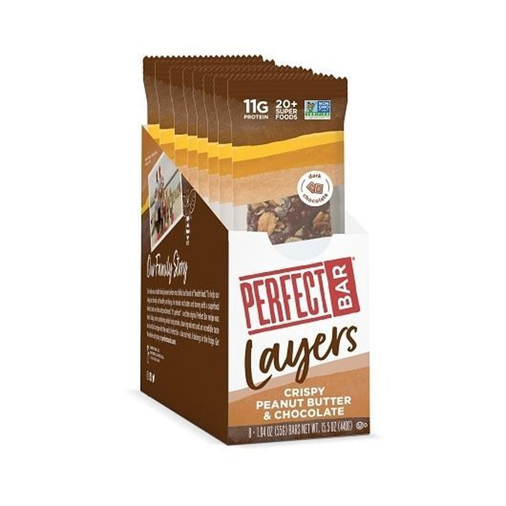 Perfect Bar Layers Crispy Peanut Butter And Chocolate Snack Bar, 1.94 Ounce -- 16 Per Case