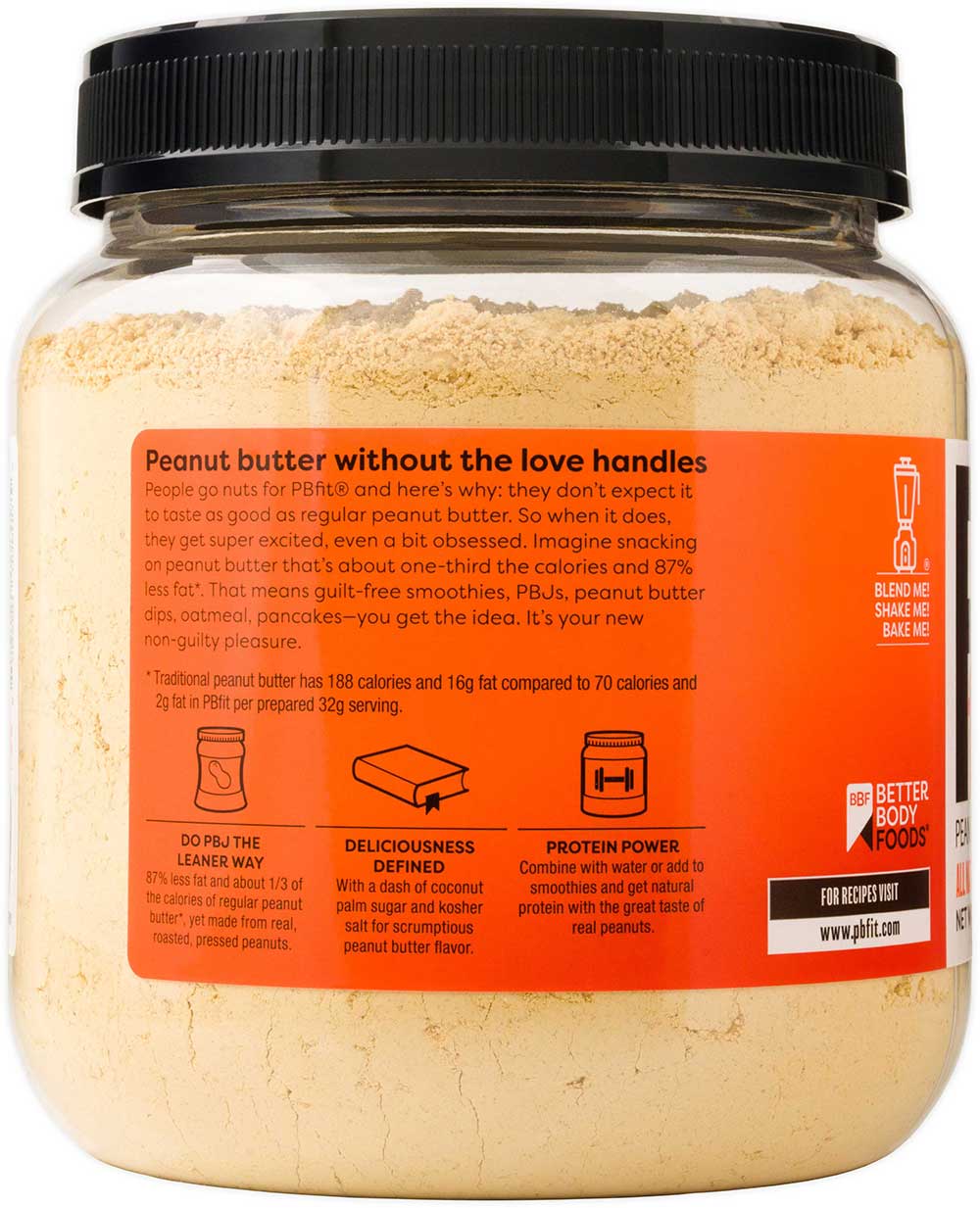 BEtterbody Foods PBfit Peanut Butter Powder, 24 Ounce -- 3 Per Case - View #4