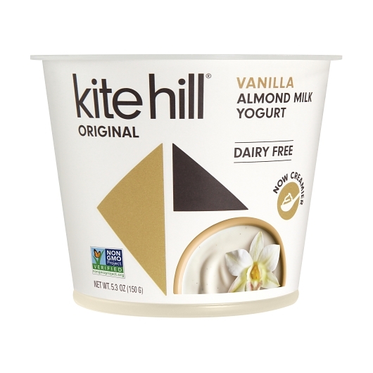 Kite Hill Yogur De Leche De Almendra De Vainilla Estilo Original Sin Lácteos, 5.3 Onzas -- 8 Por Caja