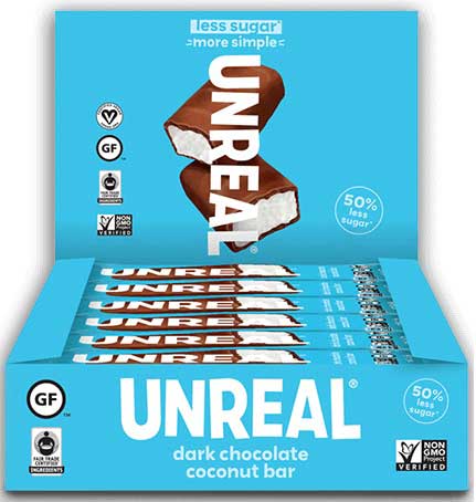 Unreal Dark Chocolate Coconut Bar, 0.081 Pound, 12 Count -- 6 Per Case