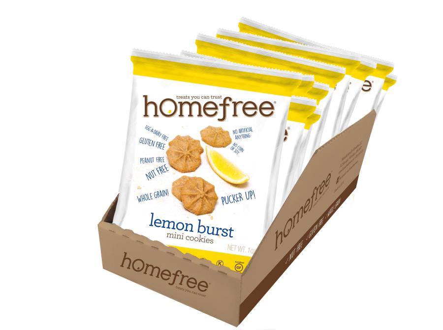 Homefree Gluten Free Lemon Burst Grab And Go Mini Cookies, 1 Ounce -- 10 Per Case