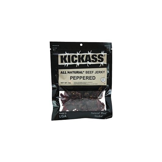 Kickass Pepper Flavored All Natural Beef Jerky, 3 Ounce 24 per case