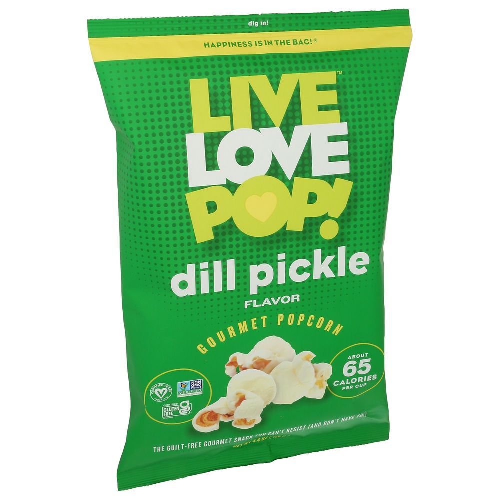 Live Love Pop Dill Pickle Flavor Gourmet Popcorn, 4.4 Ounce -- 12 Per Case