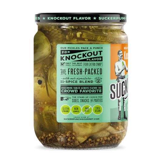 Suckerpunch Gourmet Kosher Dill Pickle Chip, 24 Fluid Ounce -- 6 Per Case