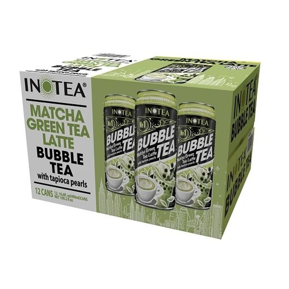 Inotea Matcha Green Tea Latte Bubble Tea, 16.6 Ounce -- 12 Per Case