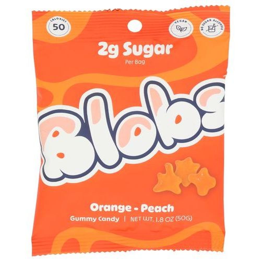 Blobs Orange Peach Gummy Candy, 1.8 Ounce -- 6 Per Case
