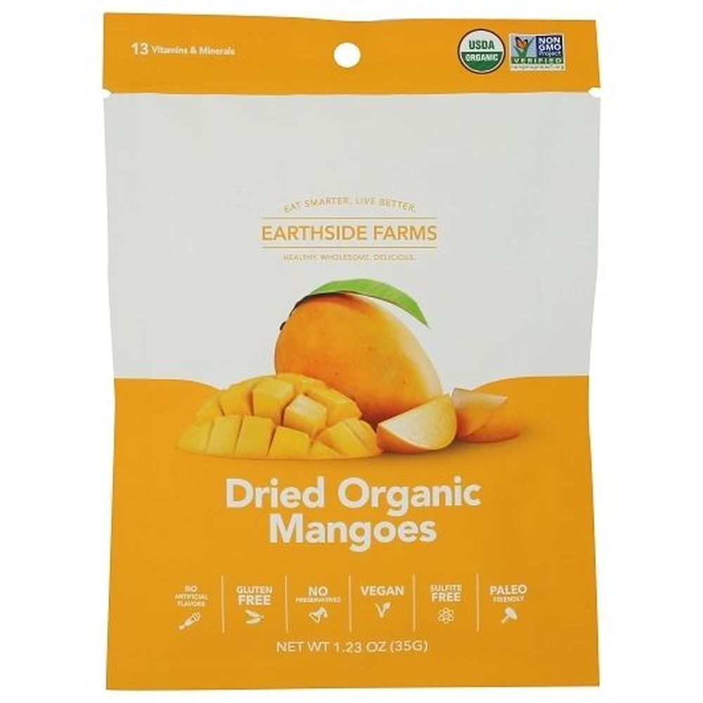 Earthside Farms Organic Dried Mangoes, 1.23 Ounce -- 8 Per Case