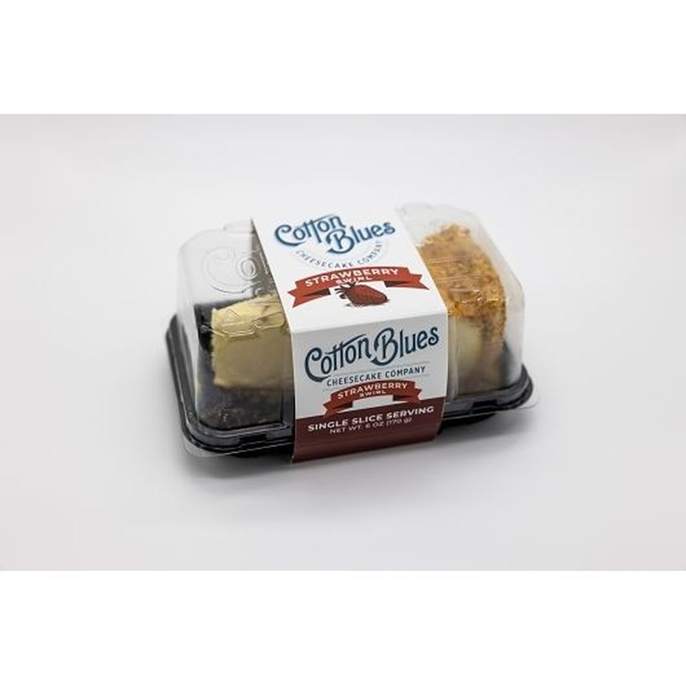 Cotton Blues Strawberry Swirl Cheesecake Slice, 6 Ounce -- 12 Per Case