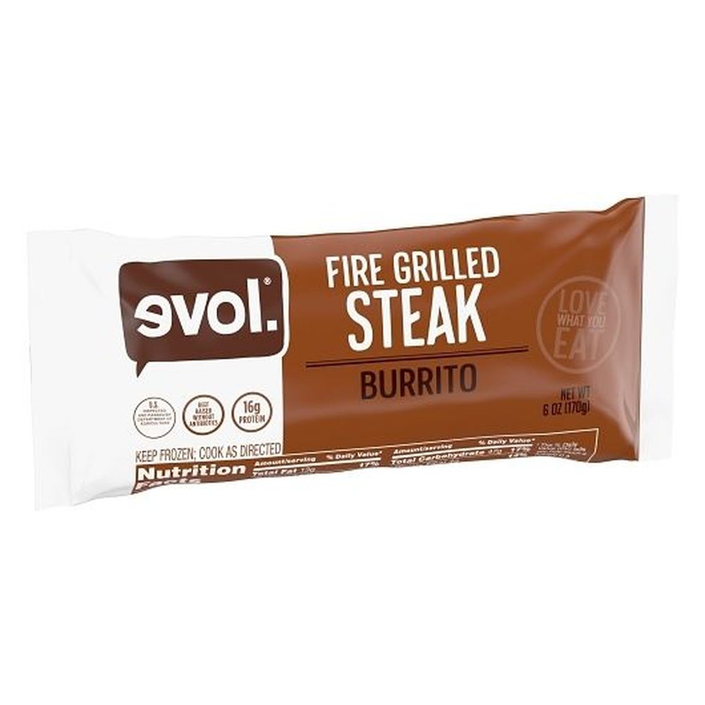 Evol Fire Grilled Steak Burrito, 6 Ounce -- 12 Per Case