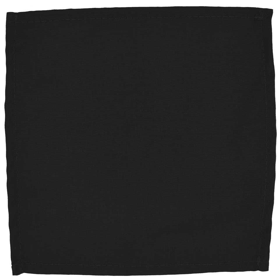 Intedge Black 100 Percent Polyester Dinner Napkin, 20 x 20 inch -- 12 per case