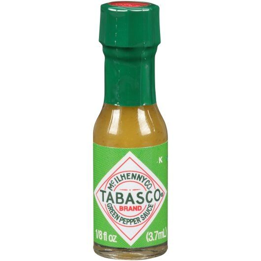 Tabasco Miniature Green Pepper Hot Sauce Single Serve, 0.125 Fluid